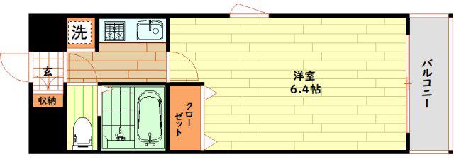 ラナップスクエア野田(1K/5階)の間取り写真