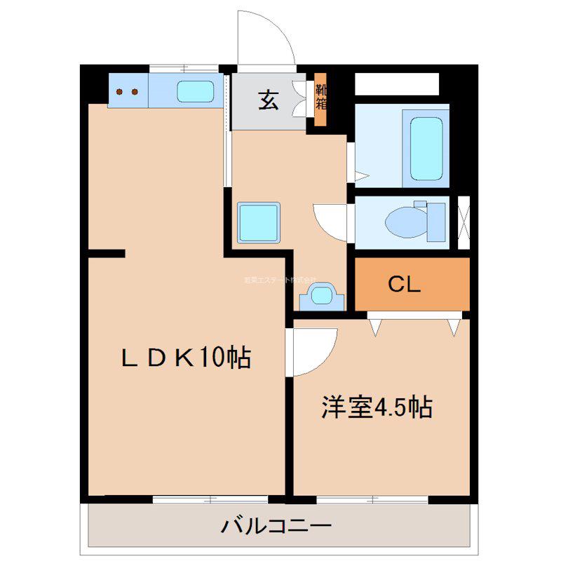 グランツレジデンス(1LDK/1階)の間取り写真