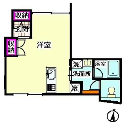 PAL MARE(ワンルーム/1階)の間取り写真