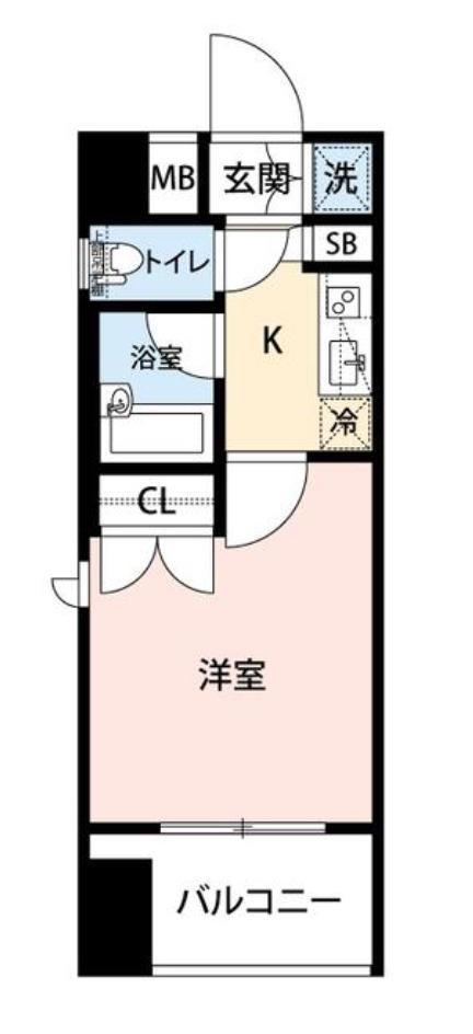 マイナビステイミライエ新宿御苑駅前(1K/3階)の間取り写真