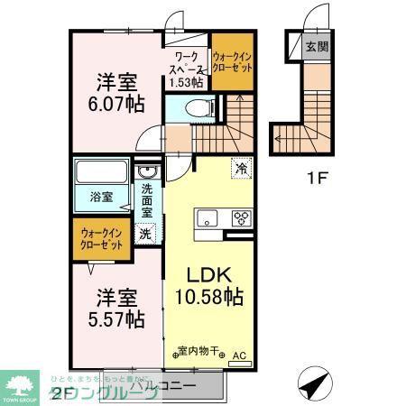 セプタンブル(2LDK/2階)の間取り写真