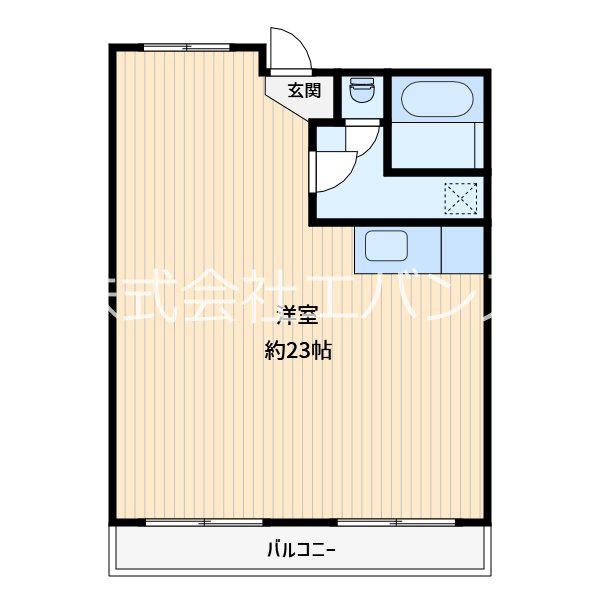 SKハイツ芝新町(ワンルーム/2階)の間取り写真