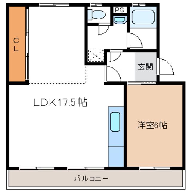 杉戸内田団地(1LDK/1階)の間取り写真