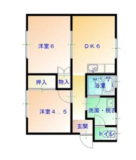 駅前店舗2階(2DK/2階)の間取り写真