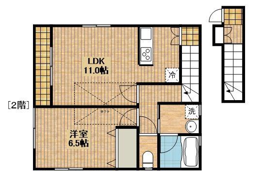 アンジュ(1LDK/2階)の間取り写真
