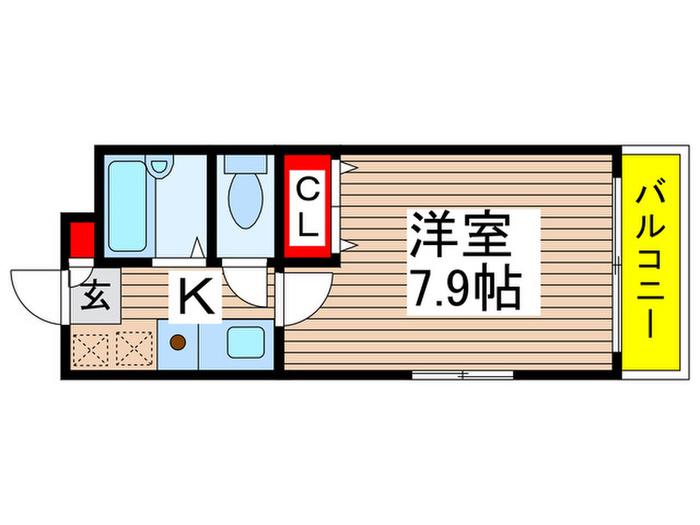 グレイスII(1K/1階)の間取り写真