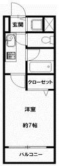 メゾン・ド・ヴィレ薬院(1K/7階)の間取り写真