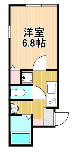 MELLAS北千住(1K/1階)の間取り写真