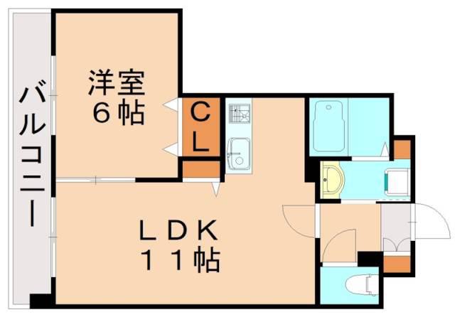 アヴァンセ学術都市(1LDK/7階)の間取り写真