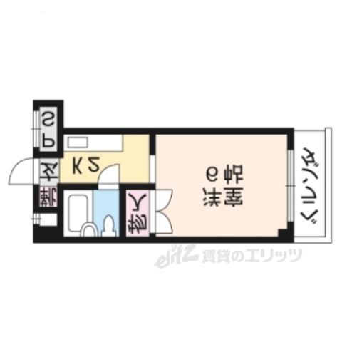 ソレイユダイサン(1K/3階)の間取り写真