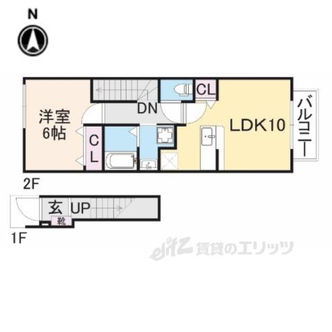 サンプラザ日之出(1LDK/2階)の間取り写真