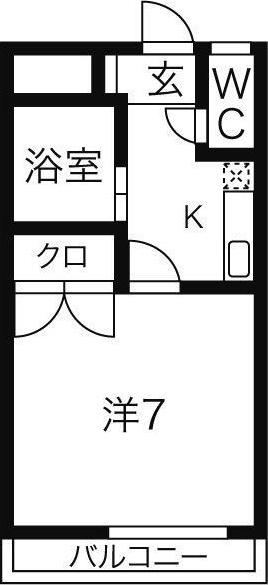 KENT HOUSE(1K/3階)の間取り写真