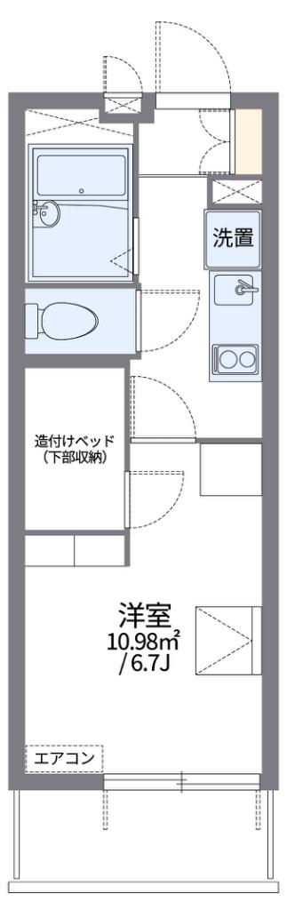 レオパレスホーマルハウト(1K/4階)の間取り写真