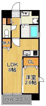 US RESIDENCE 門司港オーシャンテラス(1LDK/10階)の間取り写真