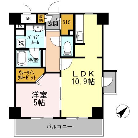 HABITATION DAIWA(1LDK/3階)の間取り写真