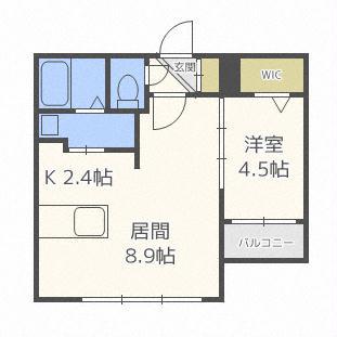 プランドール(1LDK/2階)の間取り写真