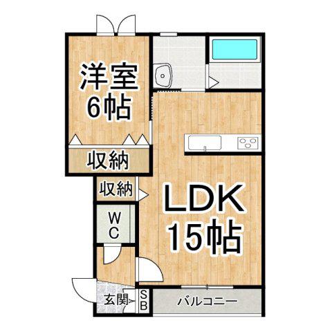 LA LUCE(1LDK/3階)の間取り写真