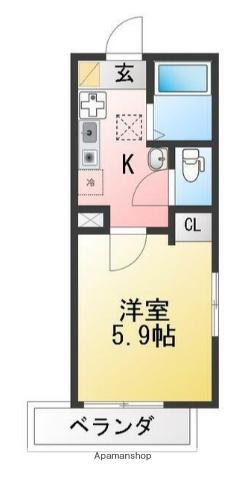 MKY金沢文庫(1K/1階)の間取り写真