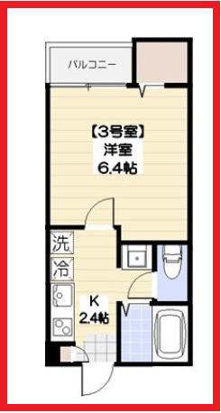 ドーナ北千住(1K/2階)の間取り写真