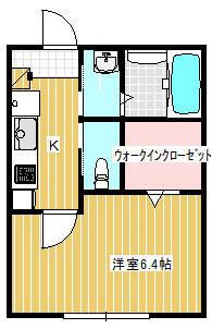 リーフィアI(1K/2階)の間取り写真