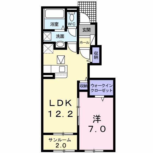 ル・メイユールマヨ II(1LDK/1階)の間取り写真