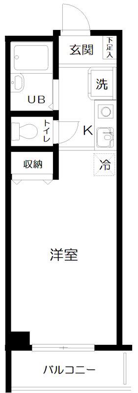 サンシティー要町(ワンルーム/1階)の間取り写真