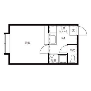 コア恵庭A(1K/3階)の間取り写真