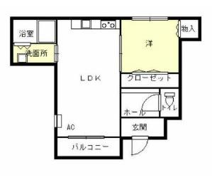 コンフォルトプラス(1LDK/1階)の間取り写真