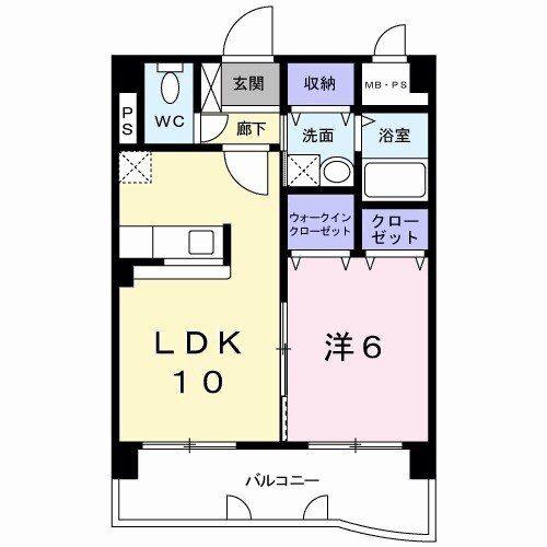 ブリランテピアッツァ(1LDK/8階)の間取り写真