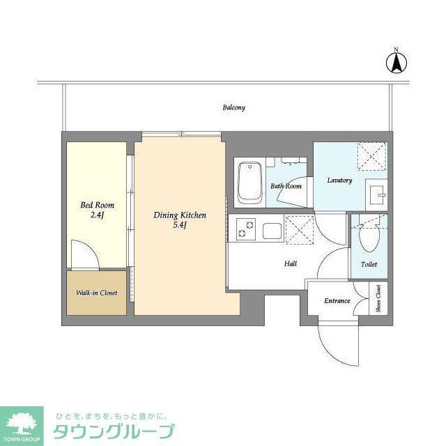 スタイリオ東品川(1DK/4階)の間取り写真