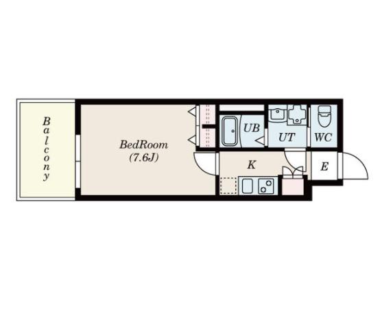 S-RESIDENCE堀田(1K/7階)の間取り写真