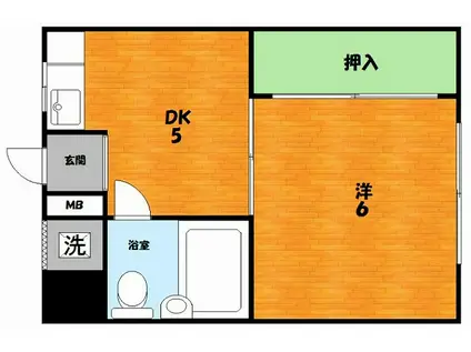 アネックス枚方(1DK/1階)の間取り写真