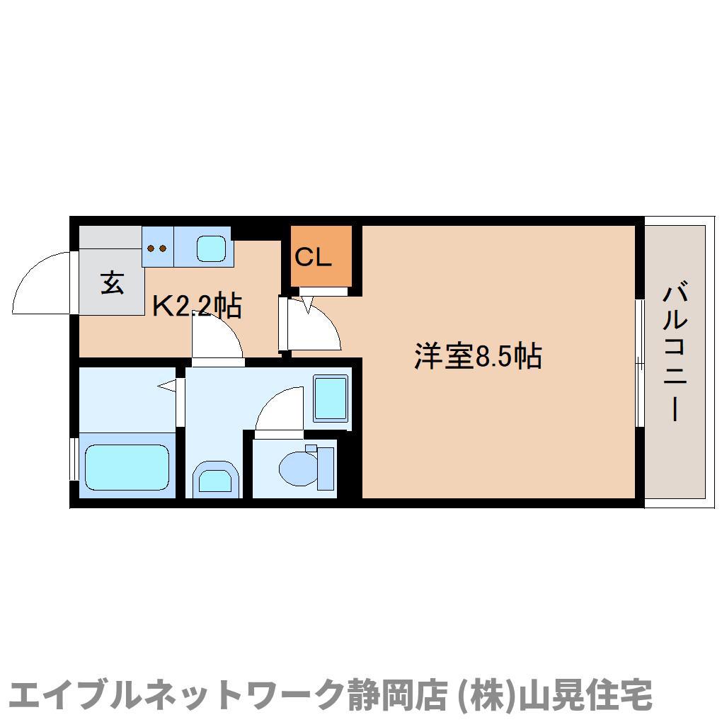 コーストヴィレッジI(1K/2階)の間取り写真