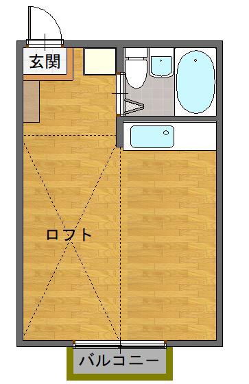 メゾンピュア(ワンルーム/2階)の間取り写真