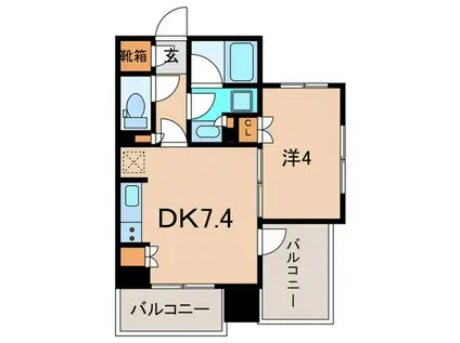 ライオンズ早稲田ミレス(1DK/8階)の間取り写真