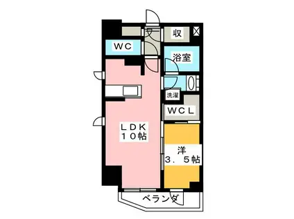 KDXレジデンス上石神井II(1LDK/2階)の間取り写真