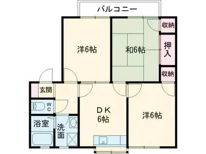 NEO AVANTI II(3DK/2階)の間取り写真