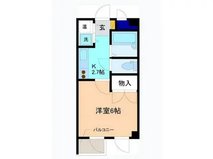 グランヴィレッジ本多町(1K/3階)の間取り写真