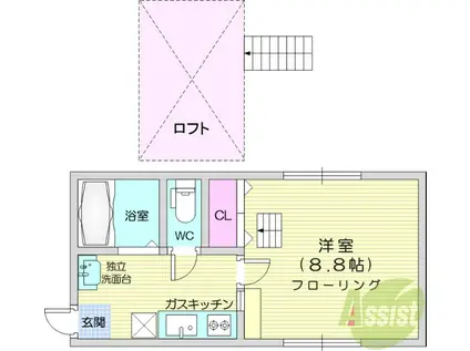 MAISON RATIS(1K/1階)の間取り写真