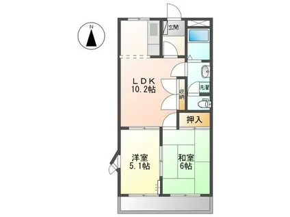 K´S小野(2LDK/2階)の間取り写真