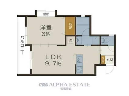 DABORD HANA(1LDK/3階)の間取り写真