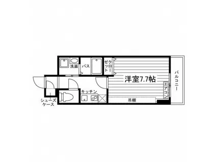 GRANDETERNA京都西京極(1K/4階)の間取り写真