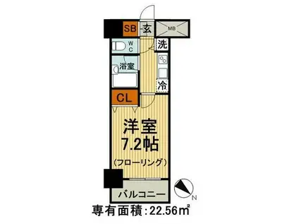 KDX岩本町レジデンス(1K/5階)の間取り写真