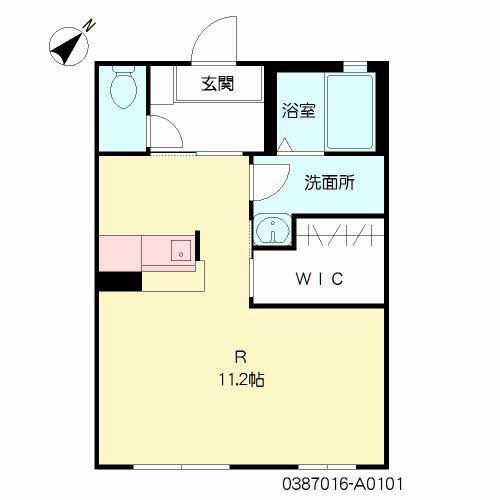 プレミール白川(ワンルーム/1階)の間取り写真