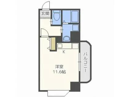 ティアラ本郷(1K/9階)の間取り写真