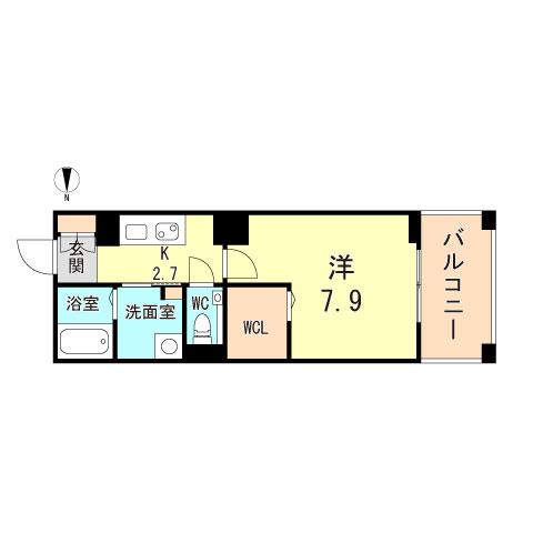 SHA MAISON M 2ND(1K/2階)の間取り写真