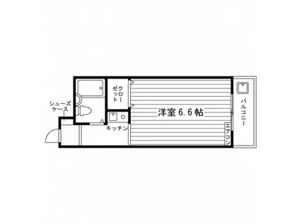 エルベ東山(ワンルーム/2階)の間取り写真