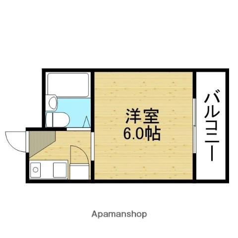 コボックス(ワンルーム/4階)の間取り写真