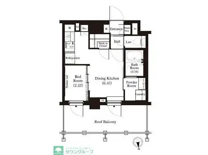 アーバンパーク江古田の森(1DK/5階)の間取り写真