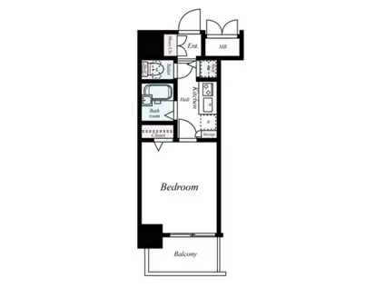 トーシンフェニックス田町(1K/3階)の間取り写真